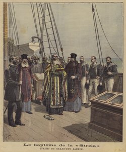 Le baptême du Strela, le yacht du Grand-Duc Alexis de Russie